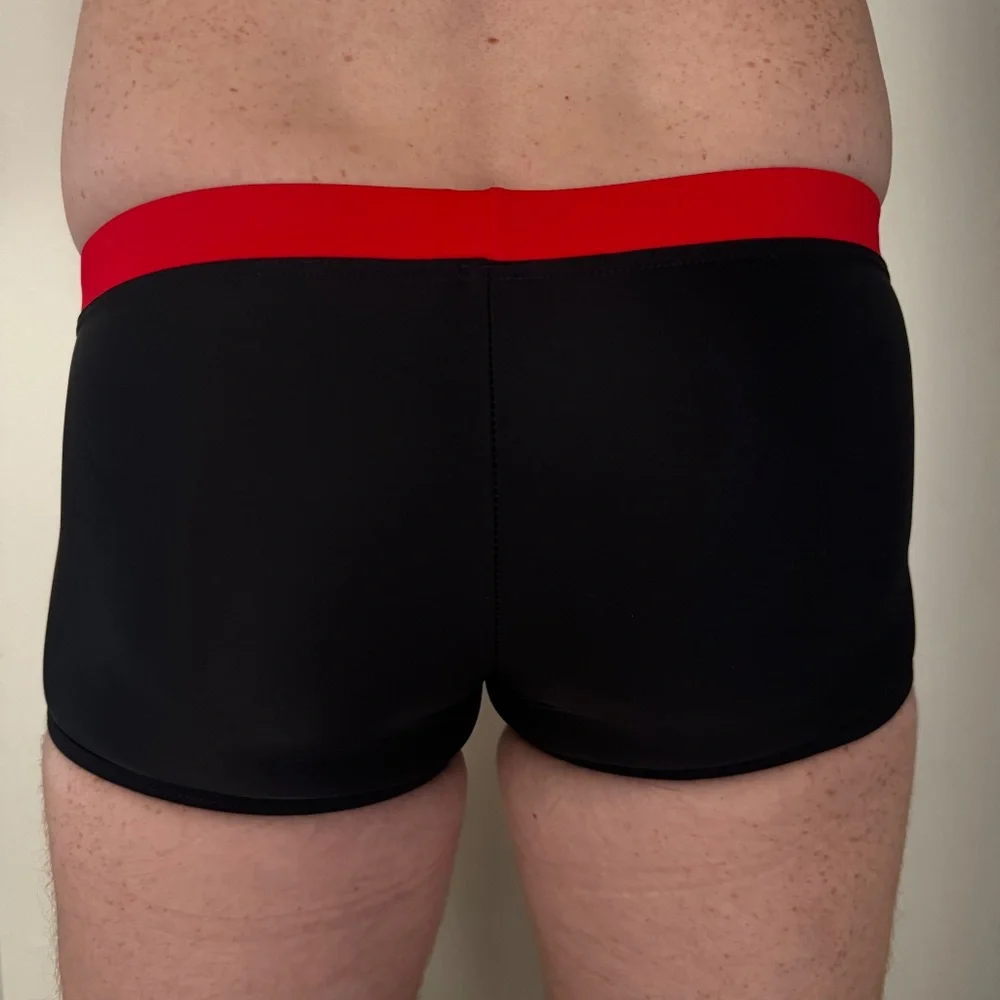 2 TRIBE Swim Trunks - Black/Red & Blue/Neon - Small - Picture 6 of 6